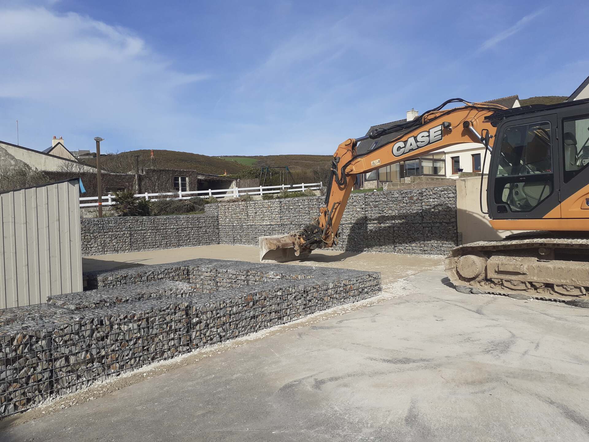 Pose de gabions